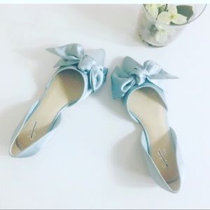 Seychelles Anthropologie blue bow dorsay flats 10